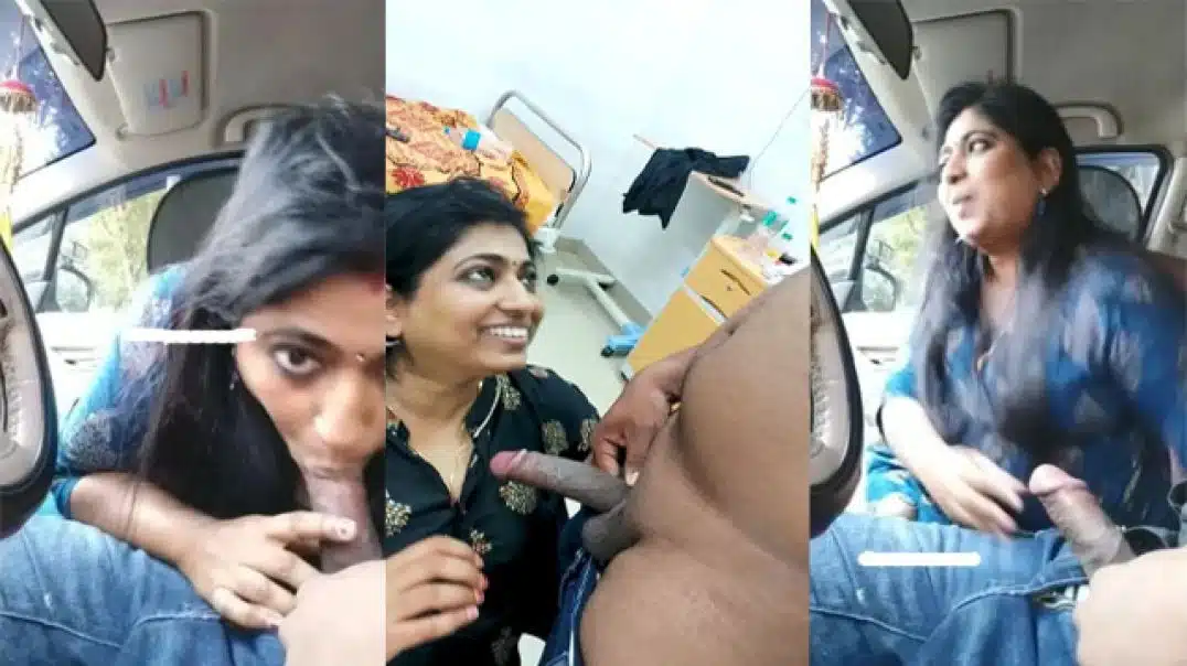 Real hot doctor aunty affair blowjob fucking car and hospital bed
