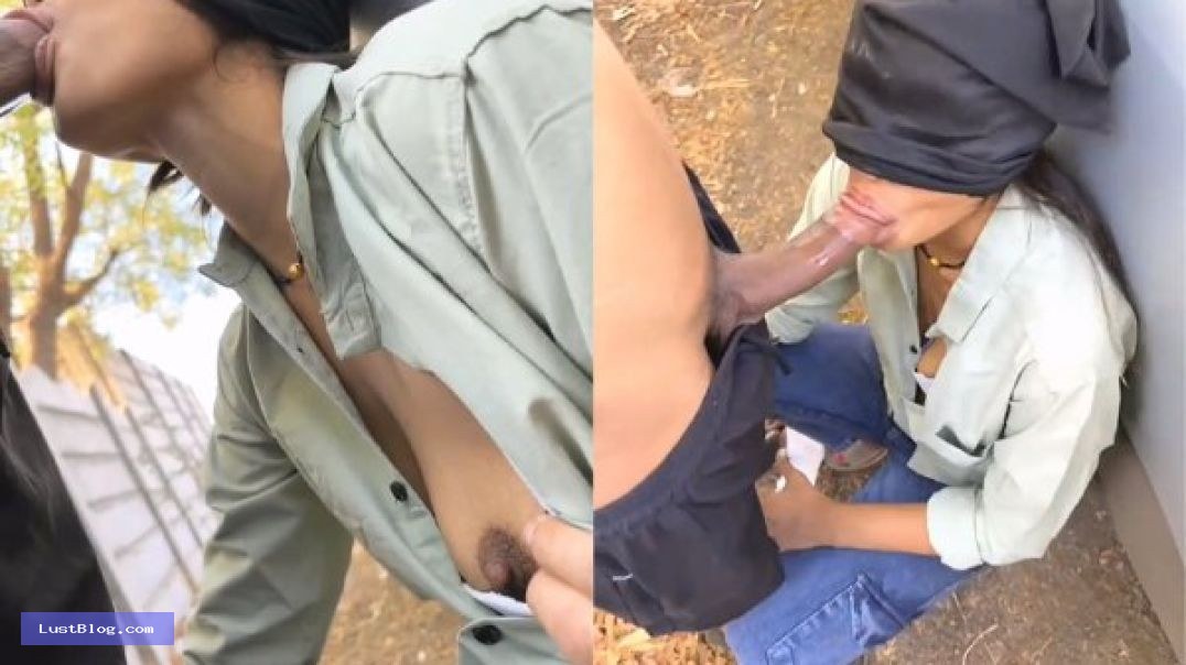 Hot Desi Girl Blindfold Blowjob Outdoor MMS Viral