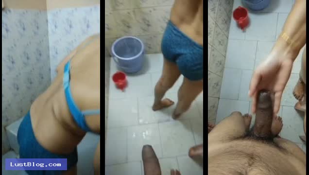 Hot South Indian College Wife Bathroom Romance Video