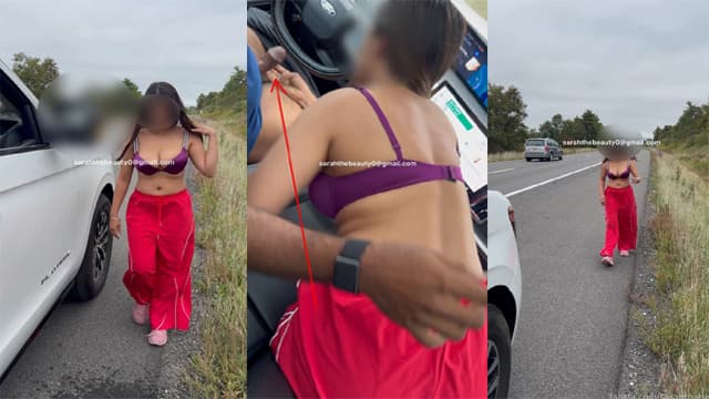 Hotwife Pune Sarahthebeauty Highway Dare with Stranger